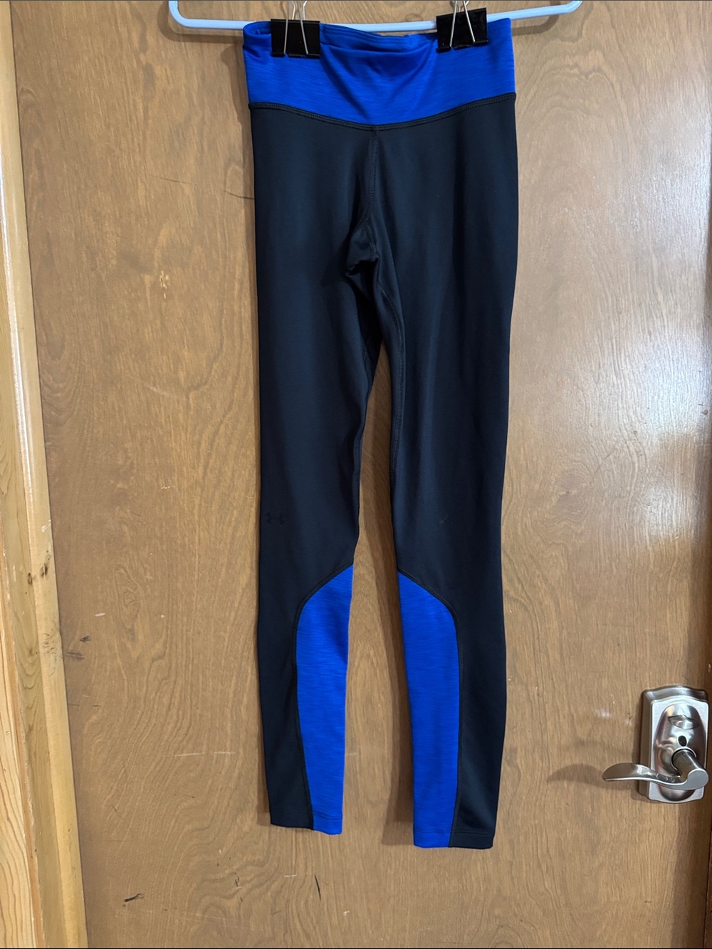 Under Armour Black and Royal Blue ColdGear Athletic Leggings